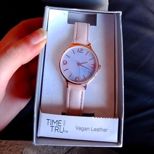 Time and tru one size fits all pink watch